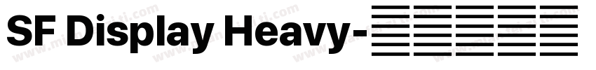 SF Display Heavy字体转换